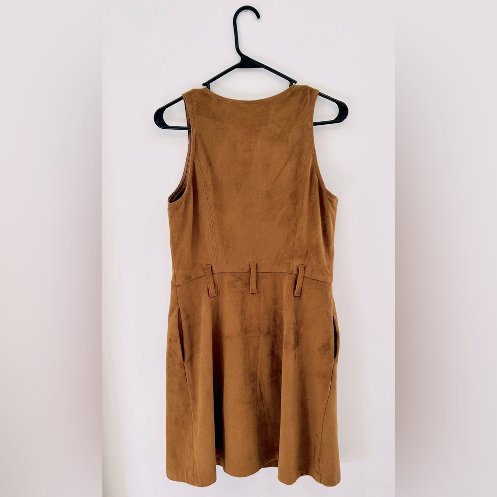 Abercrombie & Fitch EUC Faux Suede Front Pockets Jumper Mini Dress Size M - Picture 8 of 8